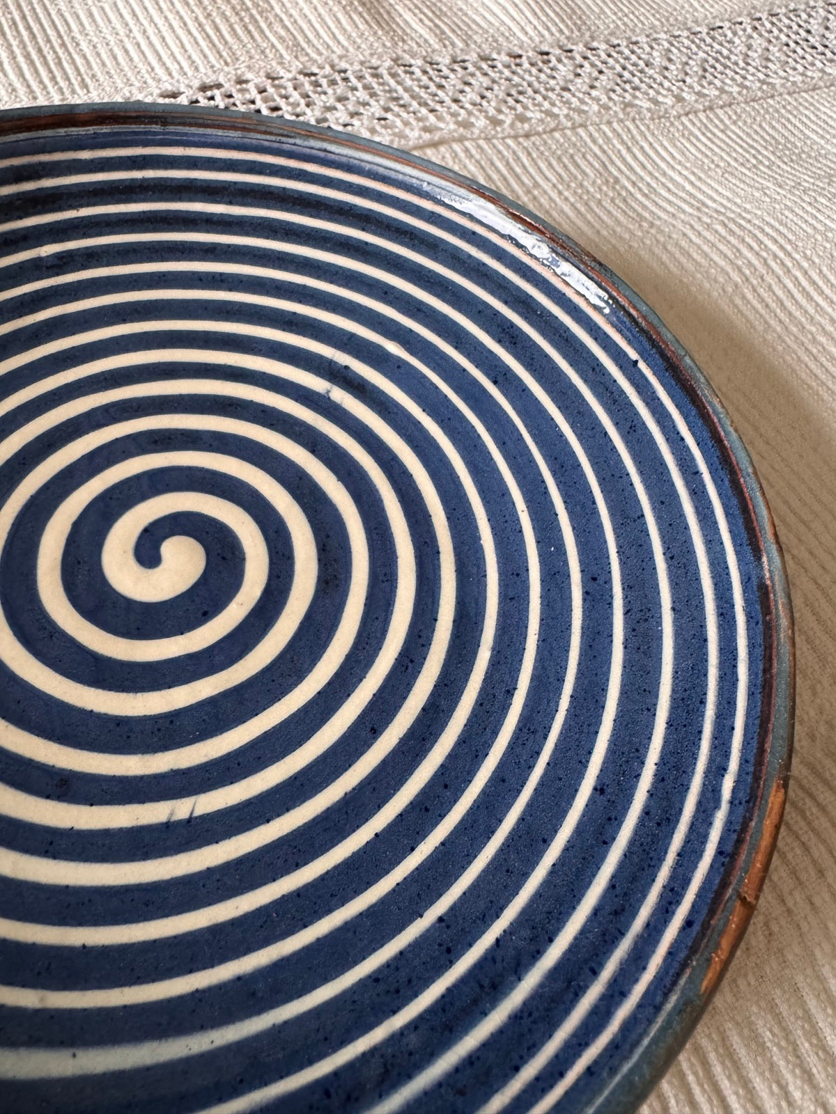 Horezu Ceramic Plate, Spiral Design, 21 cm, view 9
