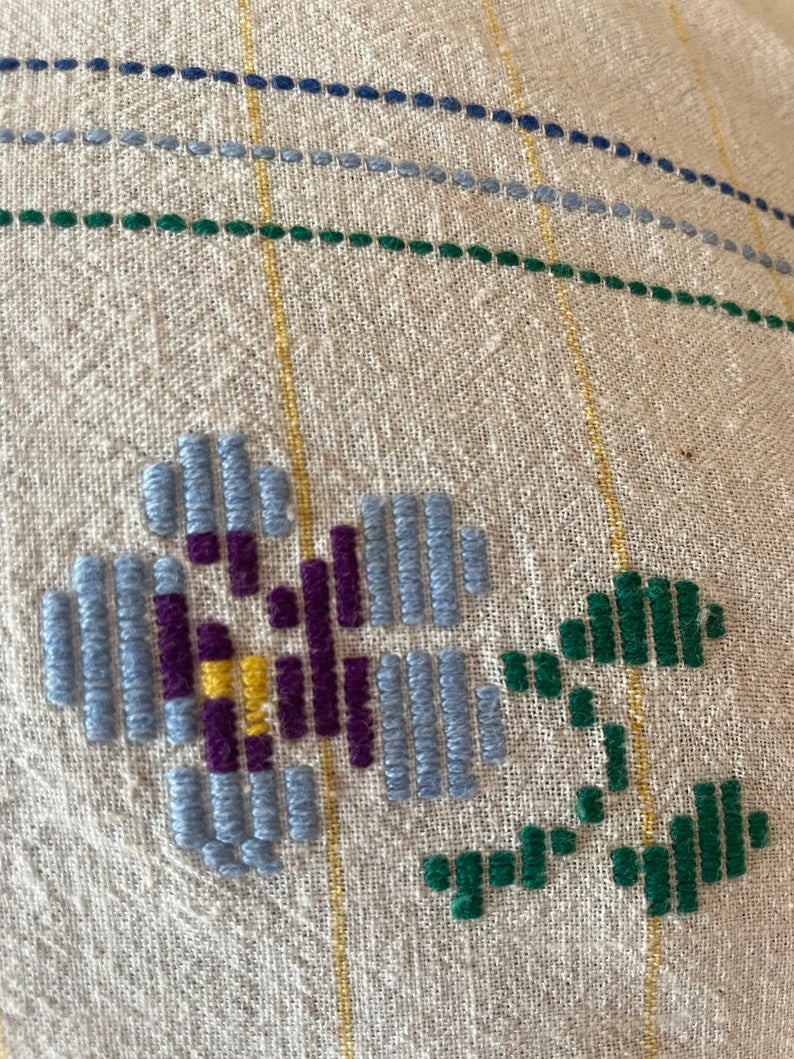 Handwoven Floral Pillow Case, Romania, 44x38 cm, view 6