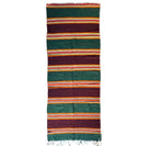 Vintage Green Striped Romanian Wool Runner Rug, 220x75 cm