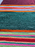 Vintage Green Striped Romanian Wool Runner Rug, 220x75 cm, view 8