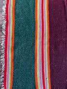 Vintage Green Striped Romanian Wool Runner Rug, 220x75 cm, view 9
