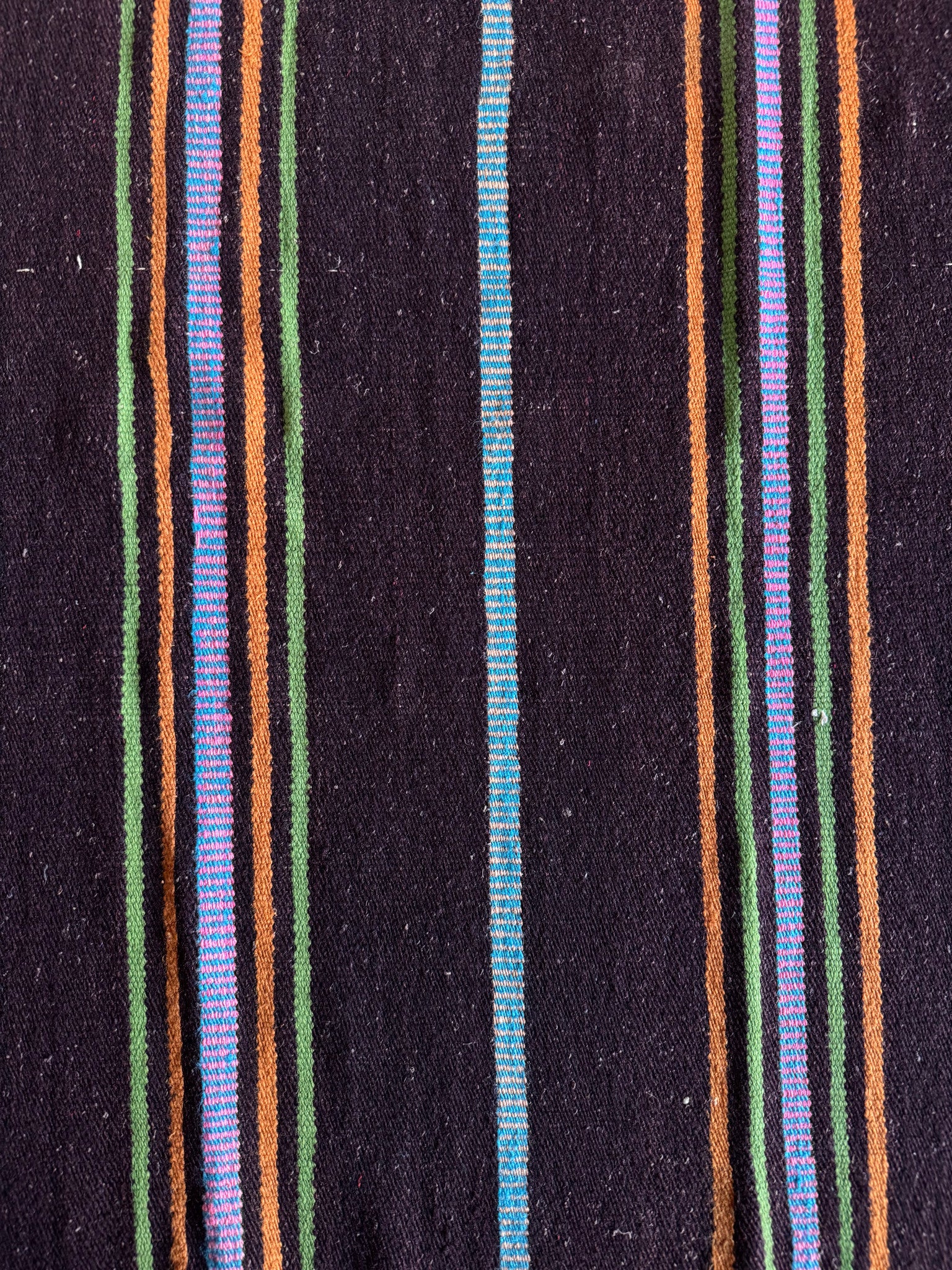 Vintage Brown Striped Romanian Wool Runner Rug, 213x80 cm, view 10