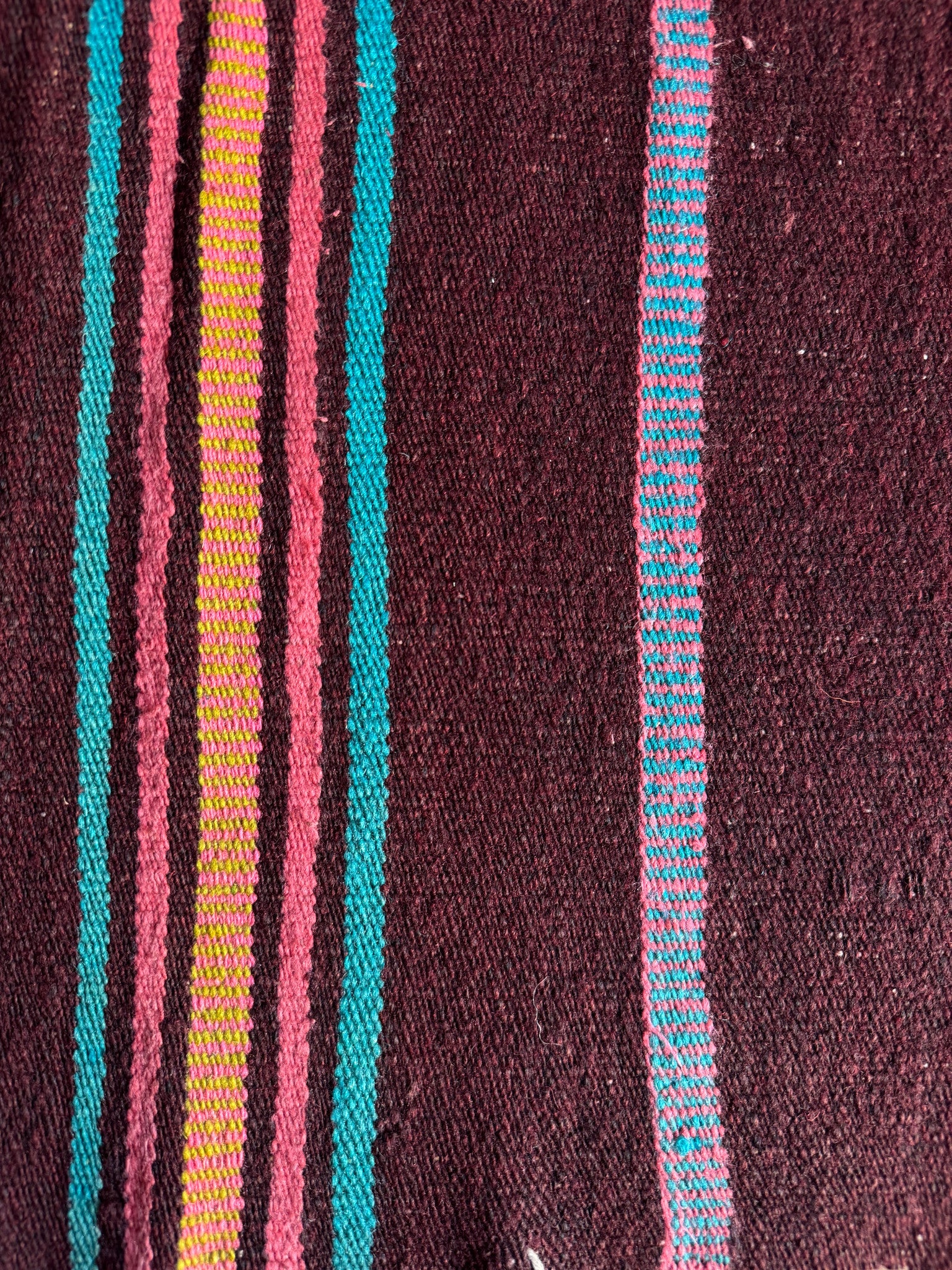 Vintage Brown Striped Romanian Wool Runner Rug, 213x80 cm, view 2