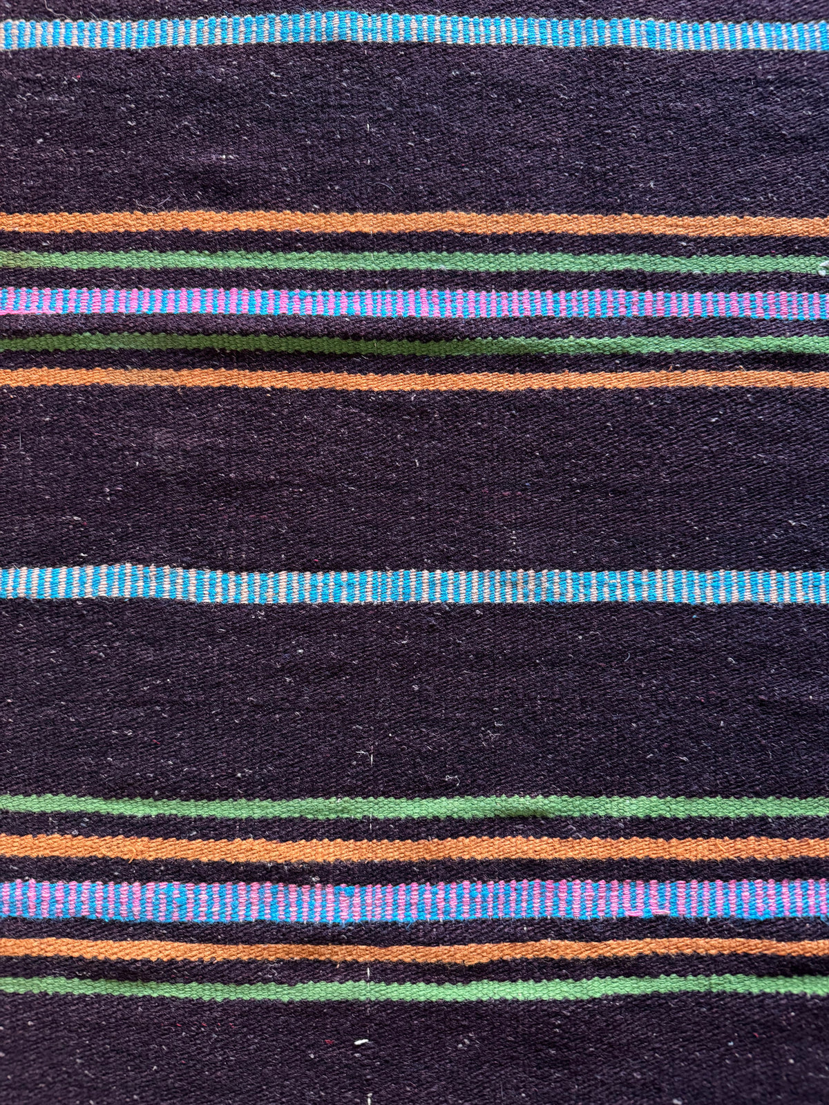 Vintage Brown Striped Romanian Wool Runner Rug, 213x80 cm, view 4