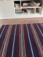 Vintage Brown Striped Romanian Wool Runner Rug, 213x80 cm, view 8
