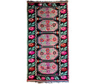 Handwoven Floral Transylvanian Wool Runner Rug, 328x140 cm