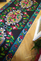Vintage Blue Floral Romanian Wool Runner Rug, 435x145 cm, view 6