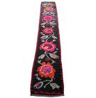 Vintage Floral Maramureș Wool Runner Rug, 368x67 cm