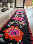 Vintage Floral Maramureș Wool Runner Rug, 368x67 cm, view 12