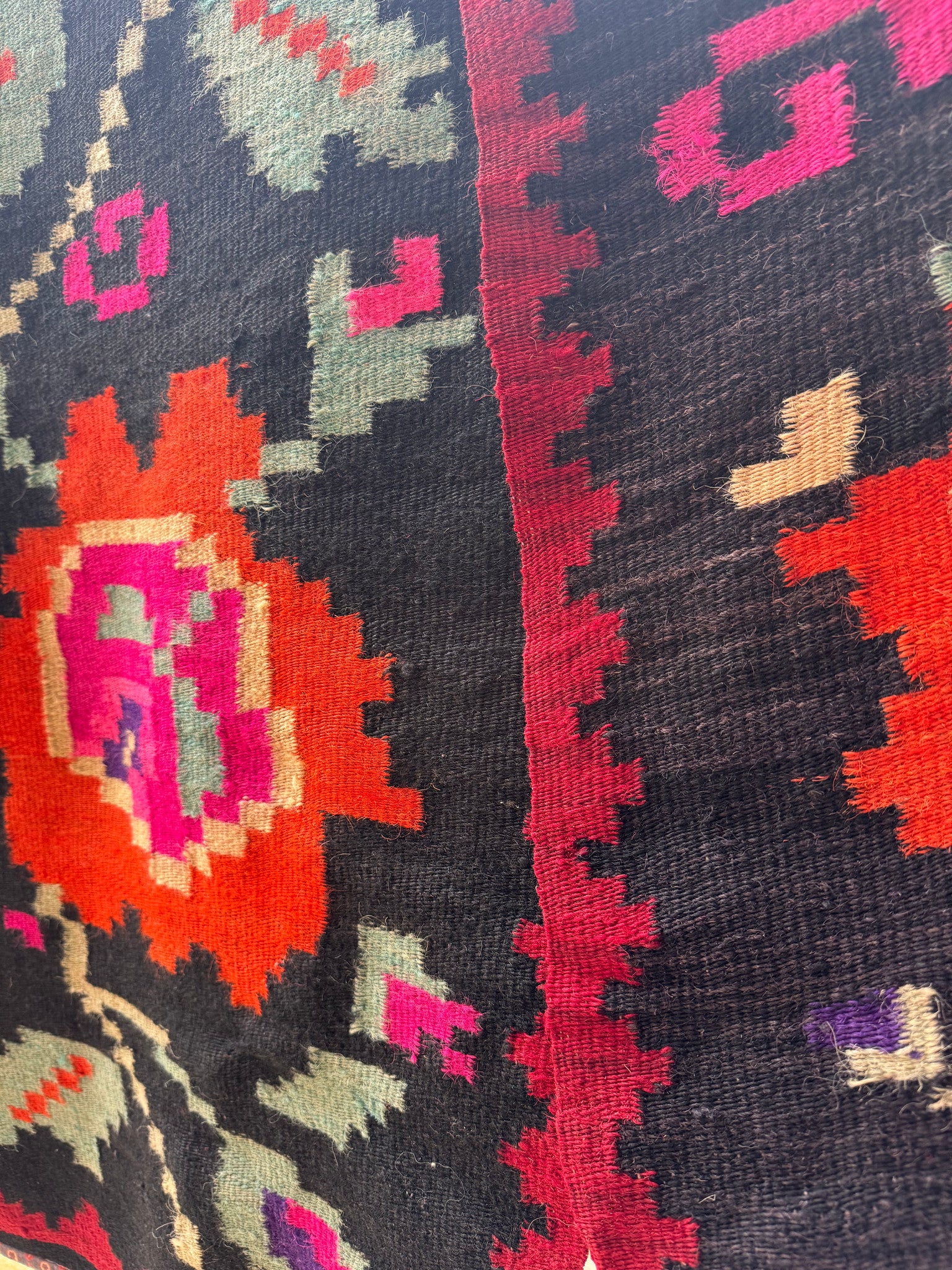 Vintage Floral Maramureș Wool Runner Rug, 368x67 cm, view 14