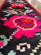 Vintage Floral Maramureș Wool Runner Rug, 368x67 cm, view 6