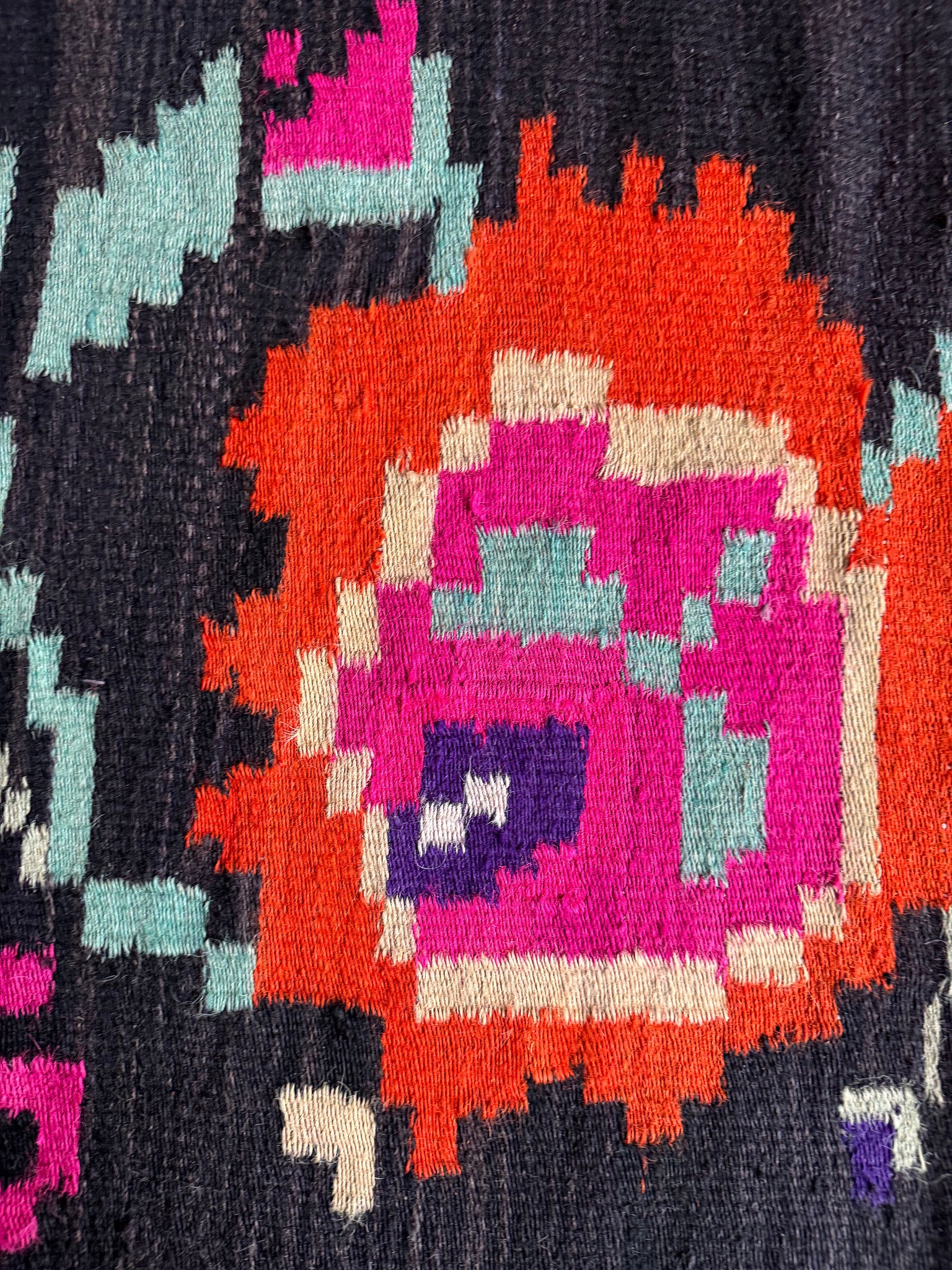 Vintage Floral Maramureș Wool Runner Rug, 368x67 cm, view 7
