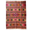 Handwoven Geometric Maramureș Hemp Kilim Rug, 195x135 cm