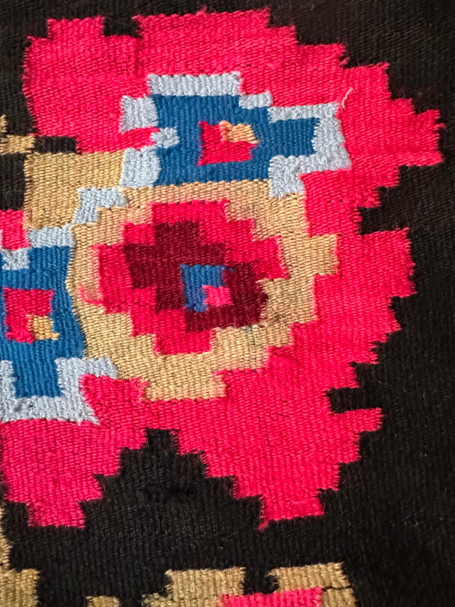 Vintage Pink Floral Maramureș Rug, 162x125 cm, view 10