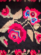 Vintage Pink Floral Maramureș Rug, 162x125 cm, view 12