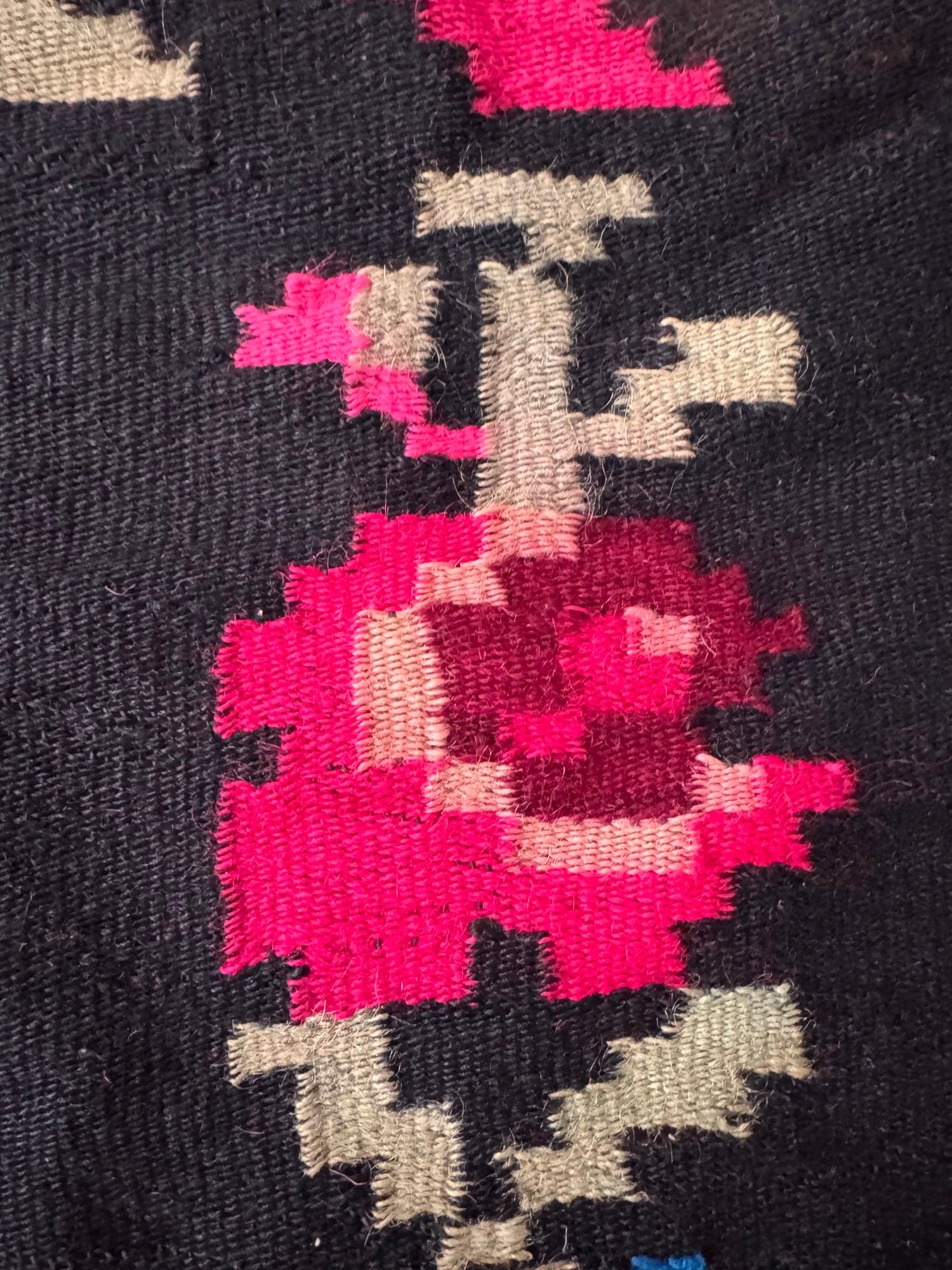Vintage Pink Floral Maramureș Rug, 162x125 cm, view 13