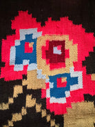 Vintage Pink Floral Maramureș Rug, 162x125 cm, view 7