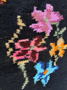 Vintage Black Floral Maramureș Wool Rug, 186x130 cm, view 10