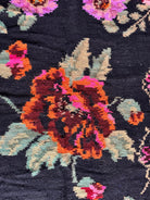 Vintage Black Floral Maramureș Wool Rug, 186x130 cm, view 14