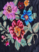 Vintage Black Floral Maramureș Wool Rug, 186x130 cm, view 15
