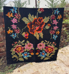 Vintage Black Floral Maramureș Wool Rug, 186x130 cm, view 2