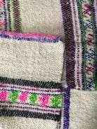 Handwoven White Striped Maramureș Wool Rug, 227x134 cm, view 8