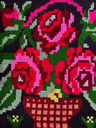 Vintage Black Floral Moldavian Wool Runner Rug, 215x95 cm, view 10