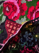 Vintage Black Floral Moldavian Wool Runner Rug, 215x95 cm, view 12