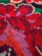 Vintage Black Floral Moldavian Wool Runner Rug, 228x100 cm, view 10