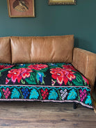 Vintage Black Floral Moldavian Wool Runner Rug, 228x100 cm, view 12