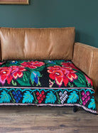 Vintage Black Floral Moldavian Wool Runner Rug, 228x100 cm, view 2