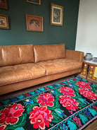Vintage Black Floral Moldavian Wool Runner Rug, 228x100 cm, view 4