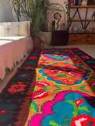 Handwoven Floral Moldavian Wool Kilim Runner, 275x115 cm, view 4