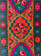 Handwoven Floral Moldavian Wool Kilim Runner, 275x115 cm, view 5