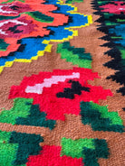 Handwoven Floral Moldavian Wool Kilim Runner, 275x115 cm, view 9