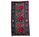 Handwoven Floral Moldavian Wool Rug, 260x125 cm