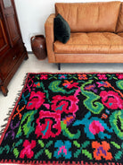 Handwoven Floral Moldavian Wool Runner Rug, 290x125 cm, view 12