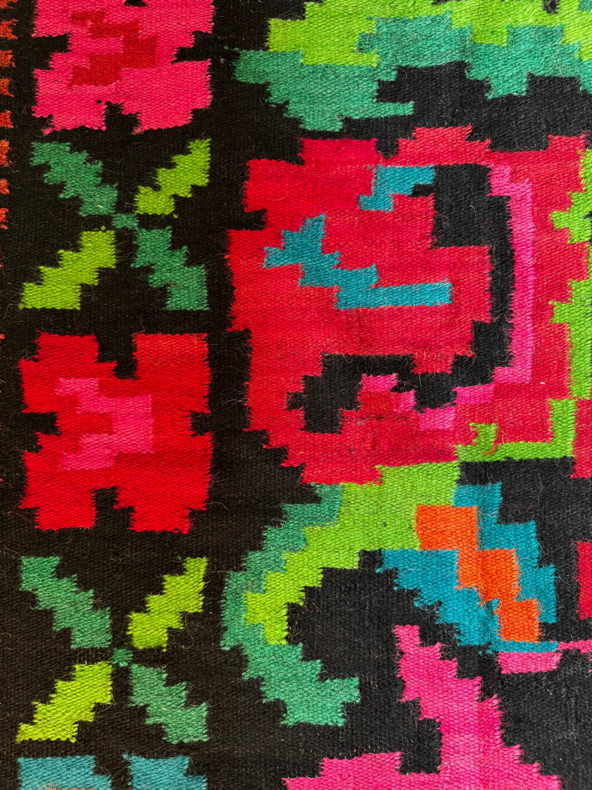 Handwoven Floral Moldavian Wool Runner Rug, 290x125 cm, view 5