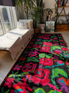 Handwoven Floral Moldavian Wool Runner Rug, 290x125 cm, view 7