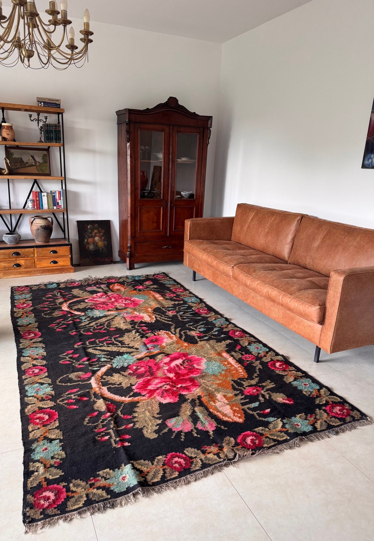 Old Floral Bessarabian Wool Rug, 290x180 cm, view 2