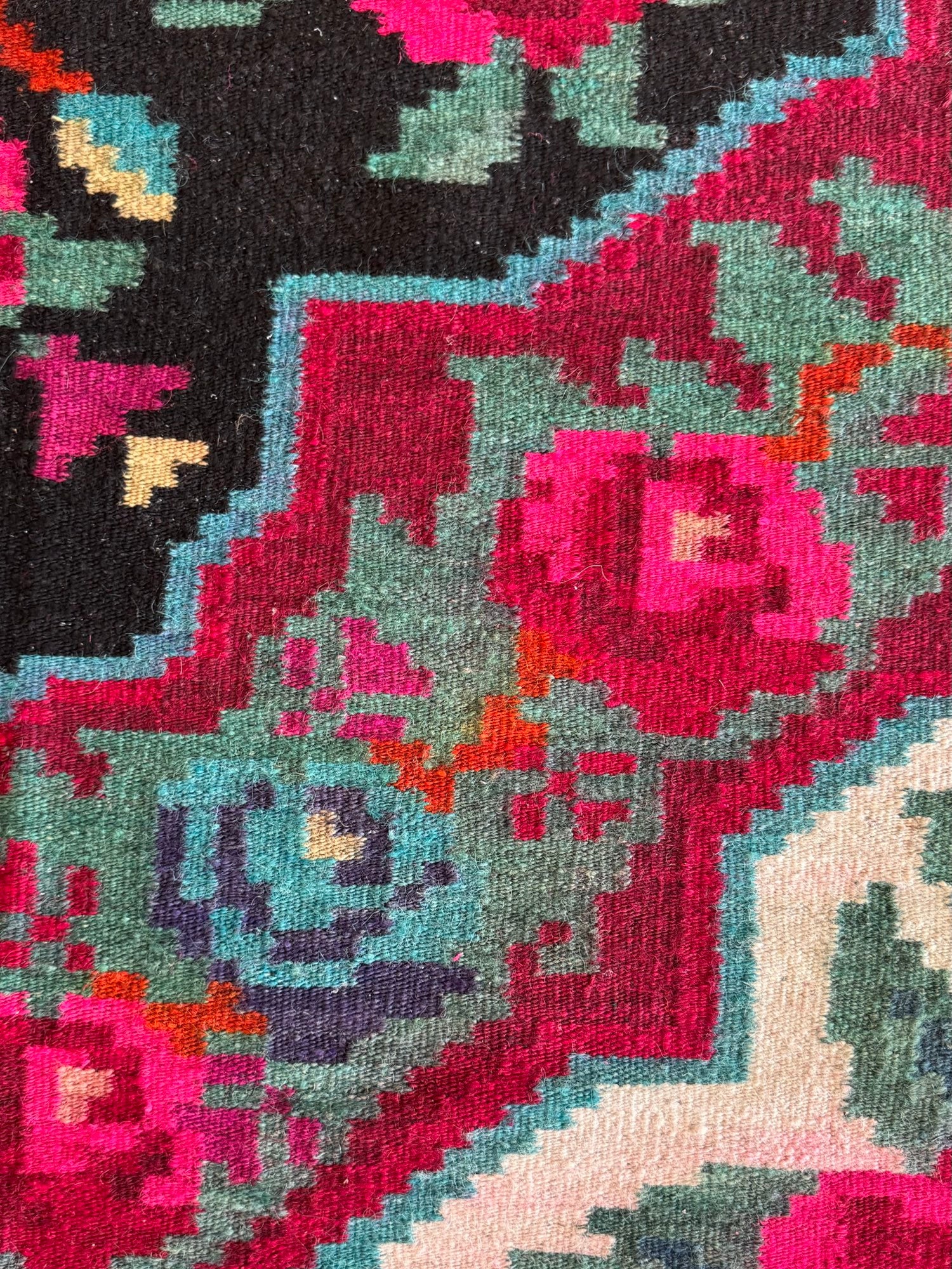 Old Floral Bessarabian Wool Rug, 300x200 cm, view 12