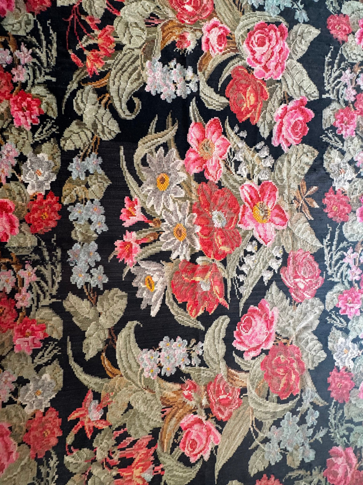 Old Floral Bessarabian Wool Rug, 400x225 cm, view 7