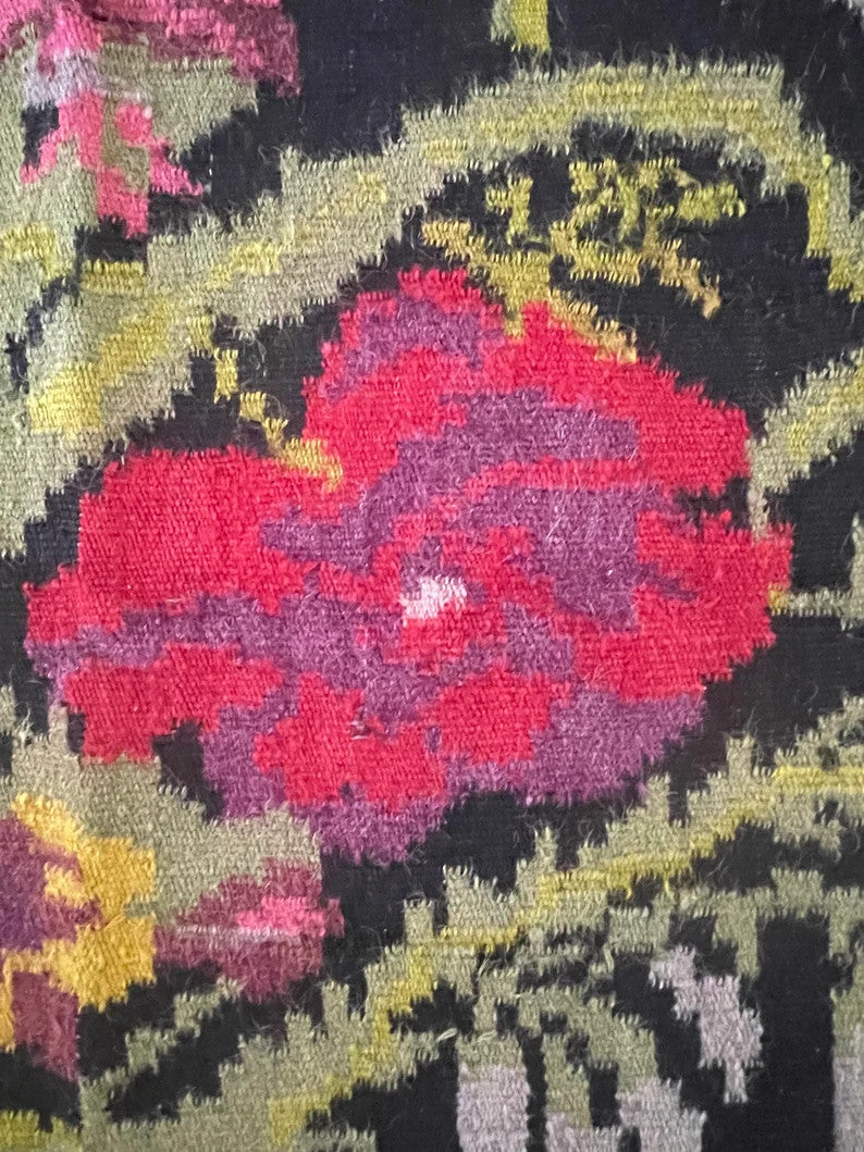 Old Floral Bessarabian Wool Runner Rug, 226x106 cm, view 7