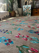 Old Gray Floral Oltenian Wool Rug, 265x170 cm, view 15