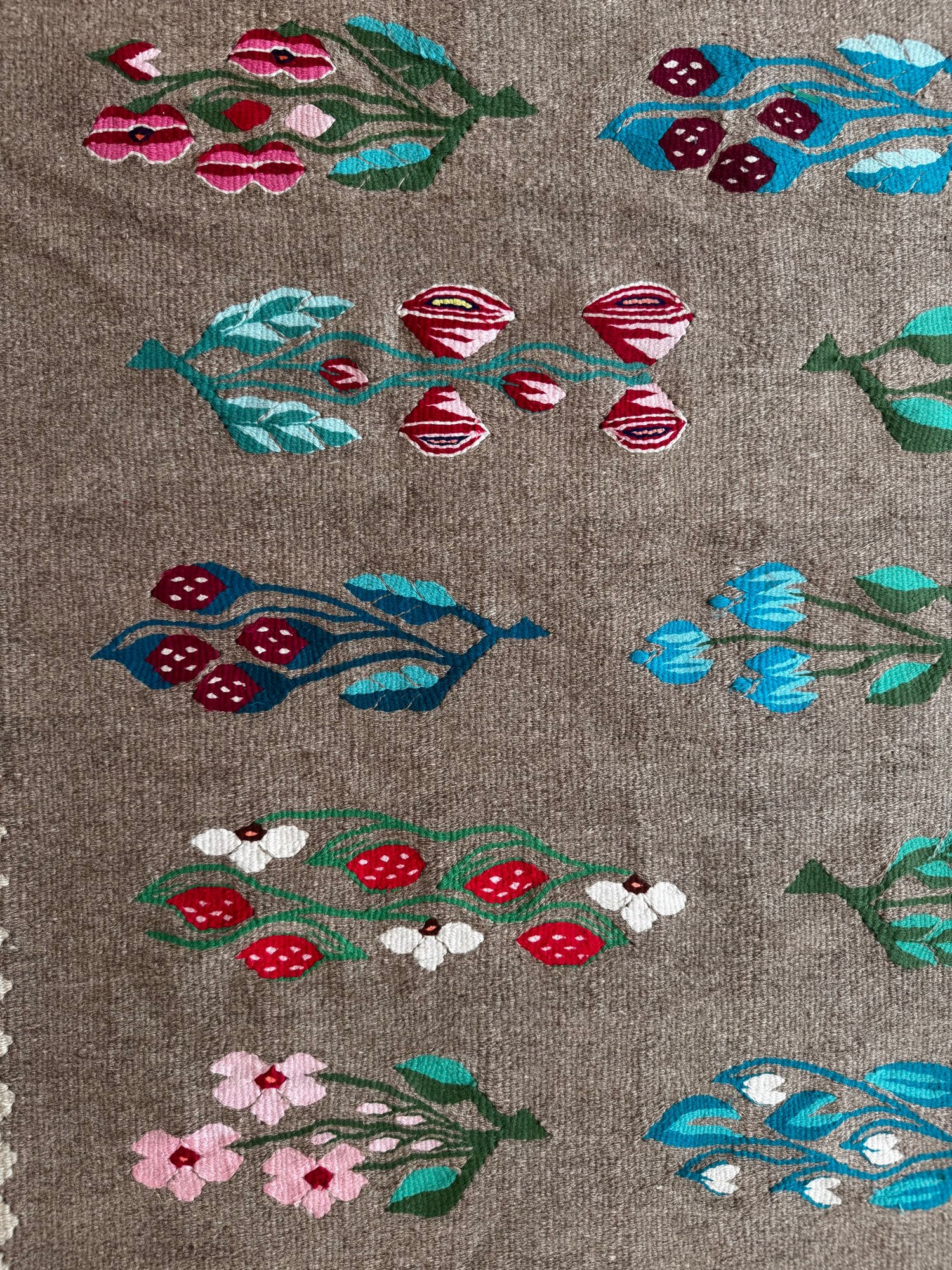 Old Gray Floral Oltenian Wool Rug, 265x170 cm, view 6