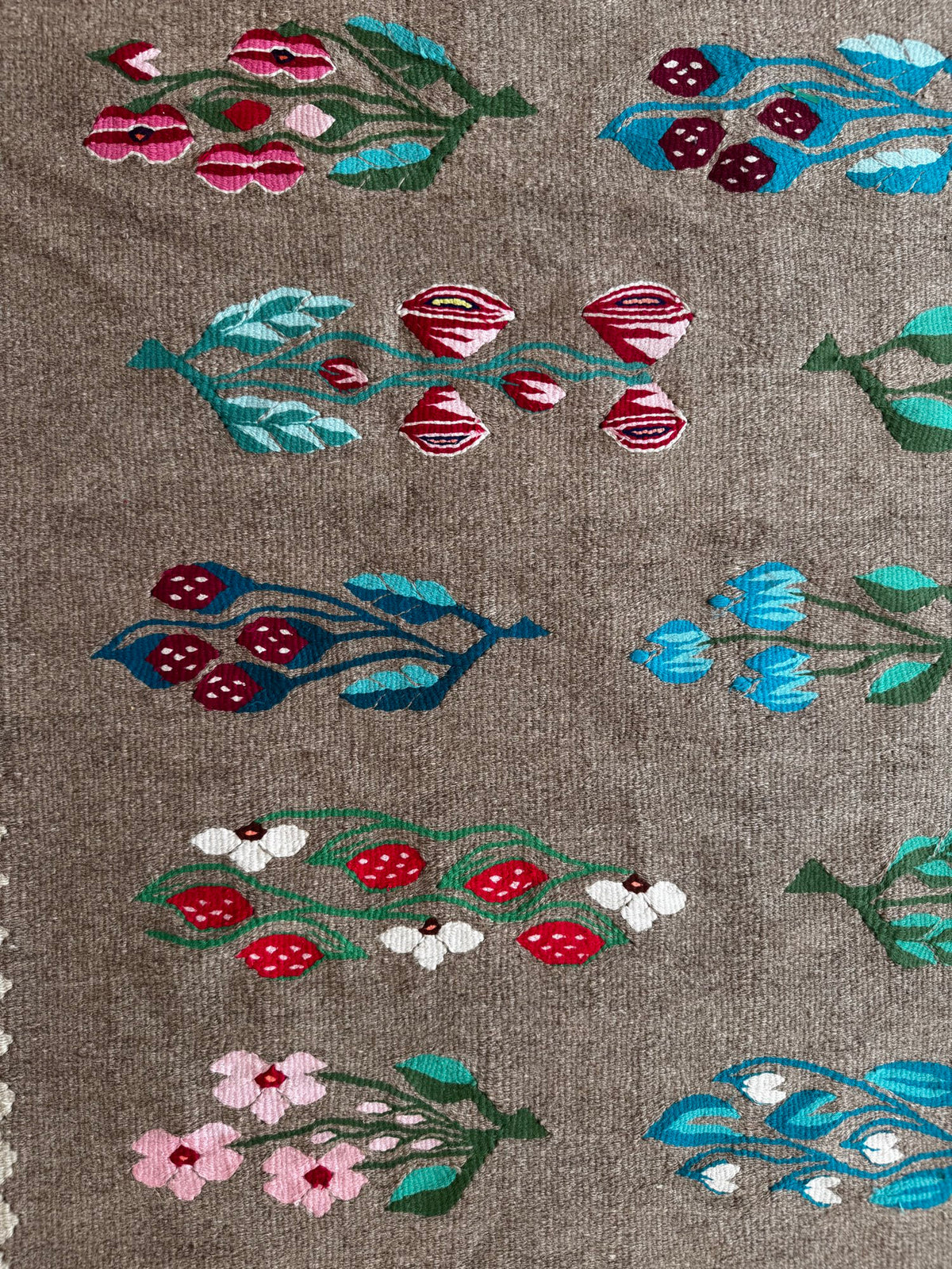 Old Gray Floral Oltenian Wool Rug, 265x170 cm, view 6
