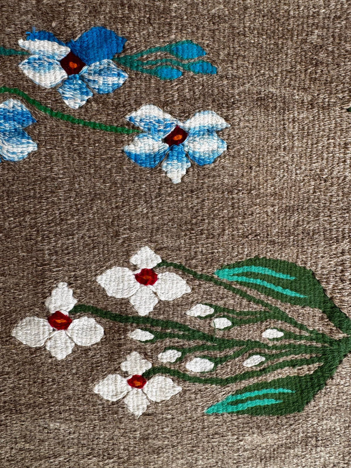 Old Gray Floral Oltenian Wool Rug, 265x170 cm, view 8