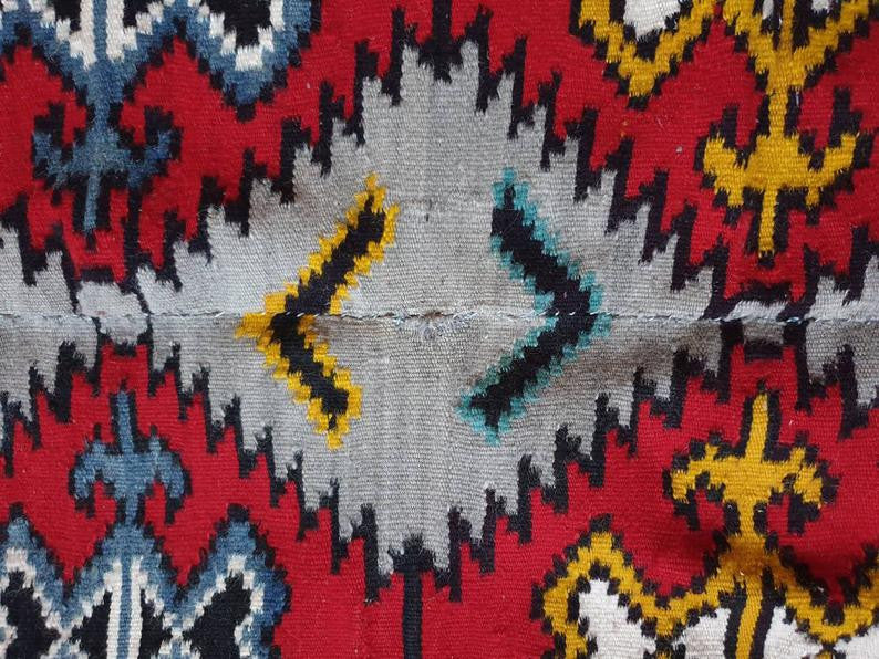 Old Romanian Kilim Rug, 250x175 cm, view 5