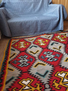 Old Romanian Kilim Rug, 250x175 cm, view 9