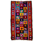 Old Geometric Romanian Kilim Runner, 345x147 cm
